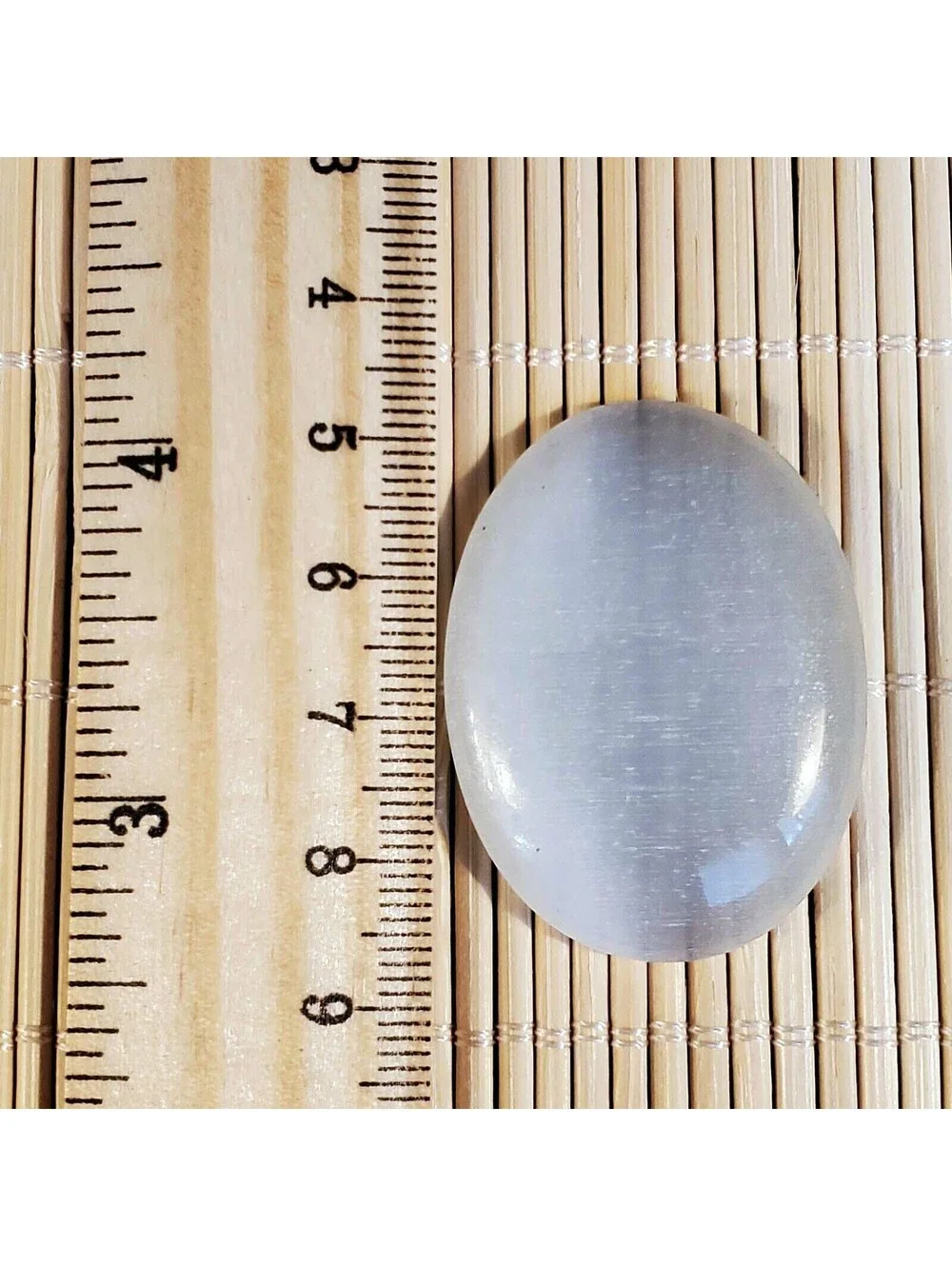 Large White XL Fiber Optic Cats Eye Glass 40x30mm Domed Oval Glass Cabochon